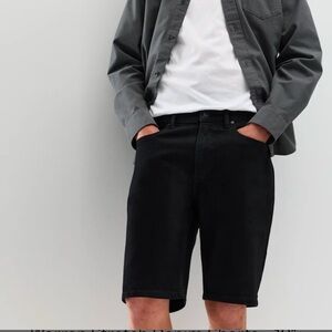 Quince Black Denim Shorts